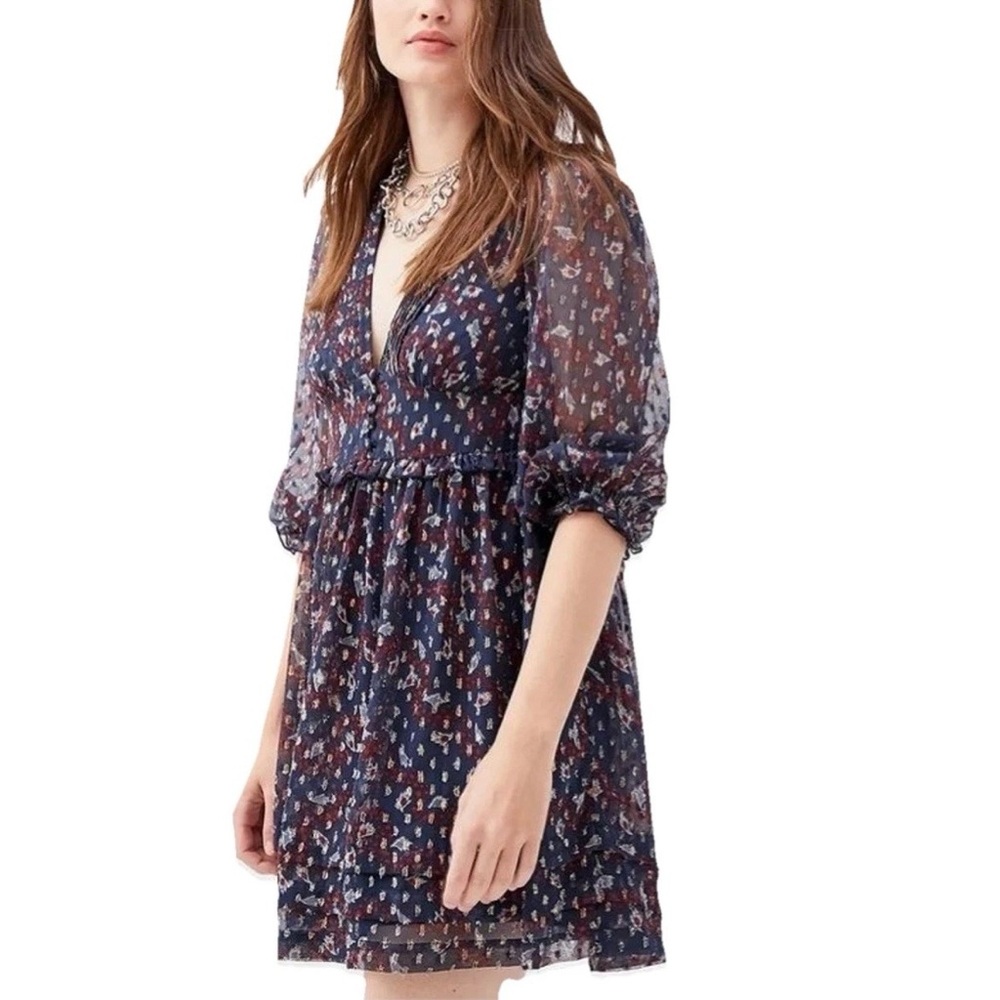 Urban Outfitters Chiffon Printed Mini Dress Size S